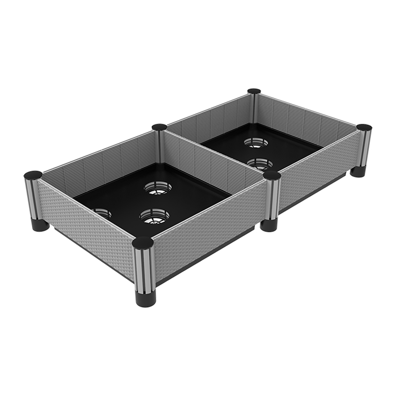 116.5*61*17cm 모조 등나무 플라스틱 정원 침대 6x16cm 포스트 1006-2U
